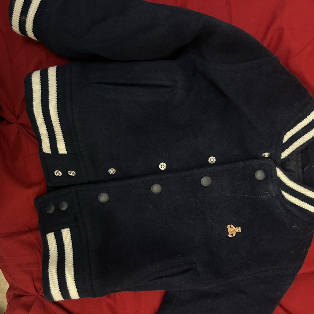 GAP Kids Black and White Varsity Jacket
